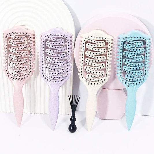 2-piece set of hair styling brushes with cleaning claws for creating voluminous curls Special for real hair wigs