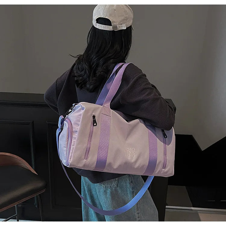 Fashion Travel Bags For Women Large Capacity Men's Sports Bag Waterproof Weekend Sac Voyage Female Messenger Bag Dry And Wet