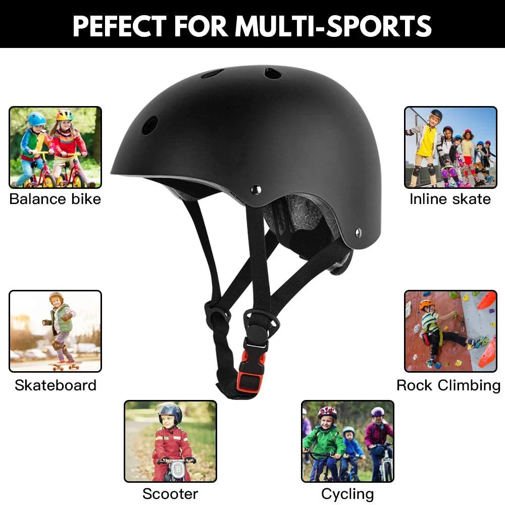 Bike Helmet Ventilation & Adjustable Toddler Helmet for Kids/Youth/Adut -  Multi-Sport Helmet for Skateboard Roller Skateing