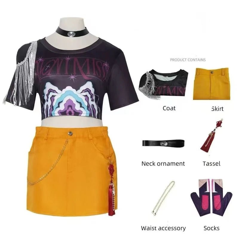 2025 Halloween KPop Mira Cosplay Costume Wig Women Girls Halloween Carnival Comic-con Party Role Playing Outfits