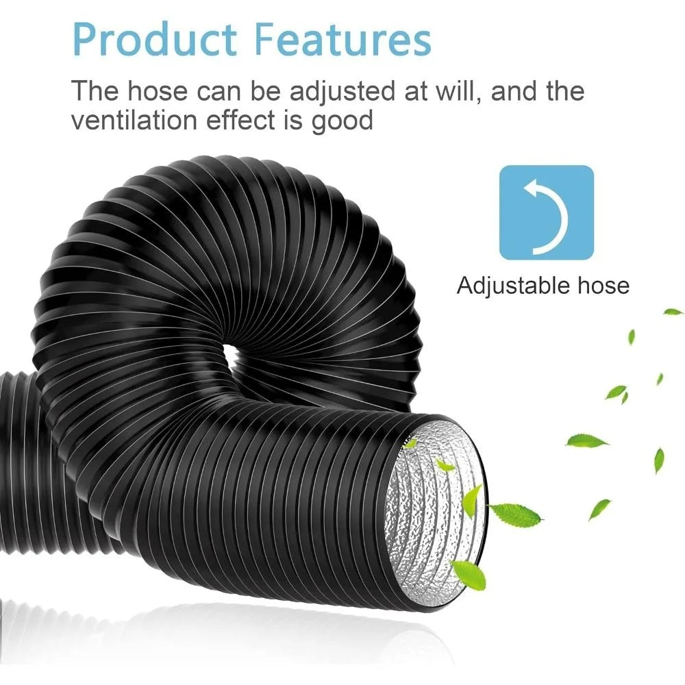 Professional 6/7 inch Dryer Vent Hose Insulated Heavy-Duty Air Ducting Flexible 3 Layer Protection Exhaust Pipe Ventilation