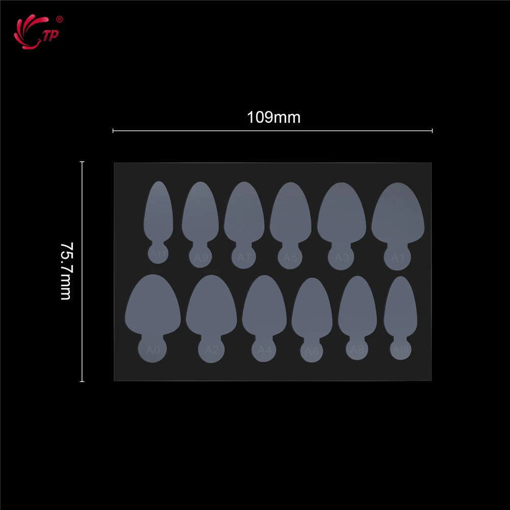 TP 24pcs French Dual Form Nail Silicone Pad for Nail Gel Polish Reusable Soft Top Mold Duet System Nail Forms Stickers Nail Tool