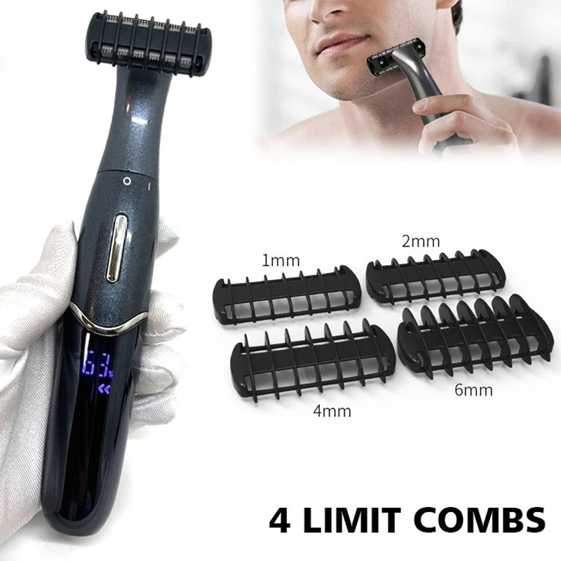 Intimate Areas Haircut Precision Shaver Men Bikini Line Sensitive Razor Balls Eggs Pubic Hair Shaving Trimmer Face Beard Clipper