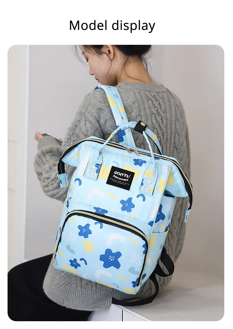 New Fashoin Maternity Bag for Babies Mummy Large Capacity Diaper Bag Backpack Waterproof Outdoor Travel Stroller Baby Cart Bag