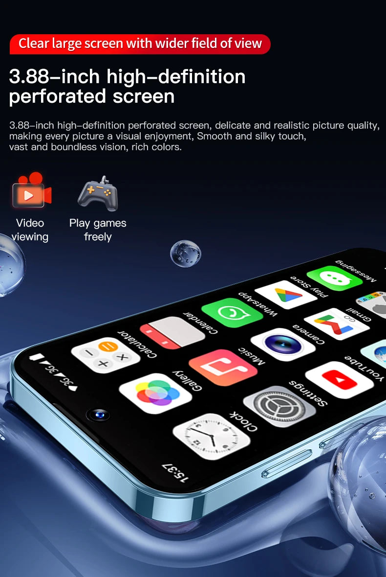 SERVO 19E MAX 3.88" Unlocked Mini Android Phone 3G 2GB+16GB Dual SIM Face Unlock GPS WiFi Hotspot Play Store Pocket Smartphone