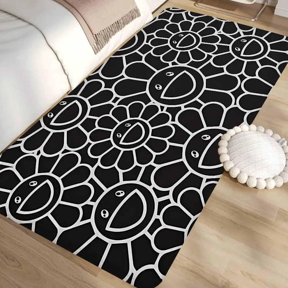 Flower T-Takashi Art M-Murakami Entrance Door Mat Nordic Style Home Doormat Bathroom-Toilet Mats Bedroom Hotel Decor Mat