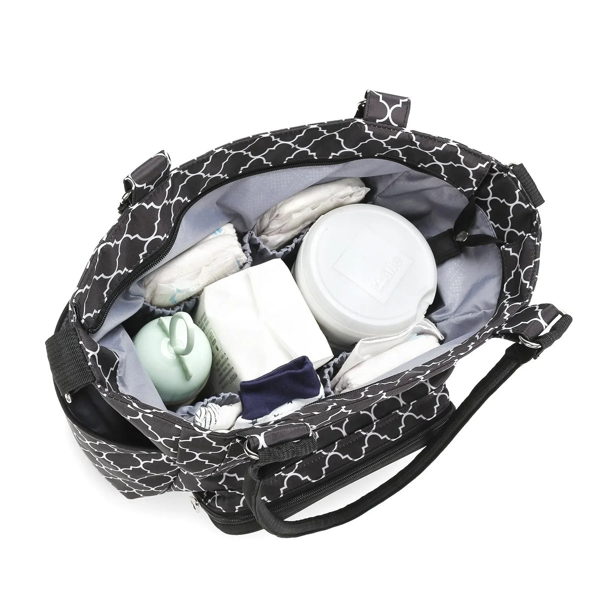 Women Shoulder Bag Travel 7 Pcs/Set Baby Diaper Bags Go Out Large Capacity Newborn Nappy  Bag with Changing Pad Multi-functional
