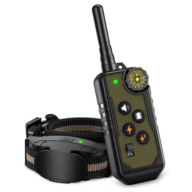 Electric Dog Training Collar Rechargeable Training Dog Collar With Shock Vibration Sound Waterproof Pet Remote Control Collar
