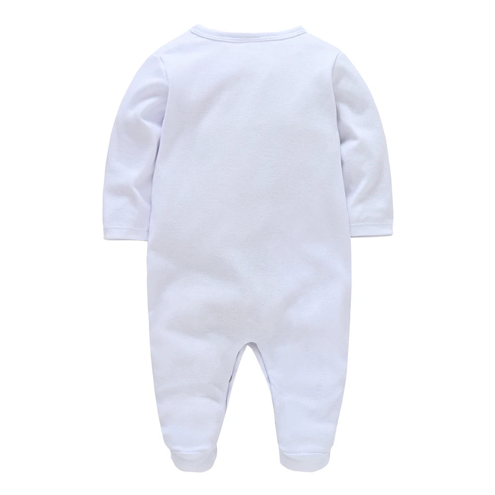 4 Pcs/set Baby Clothing Set Newborn Boys Jumpsuit +Hat+Mittens Baby Girls Pink Romper 100% Cotton Soft Kids Clothes for 0-9 M
