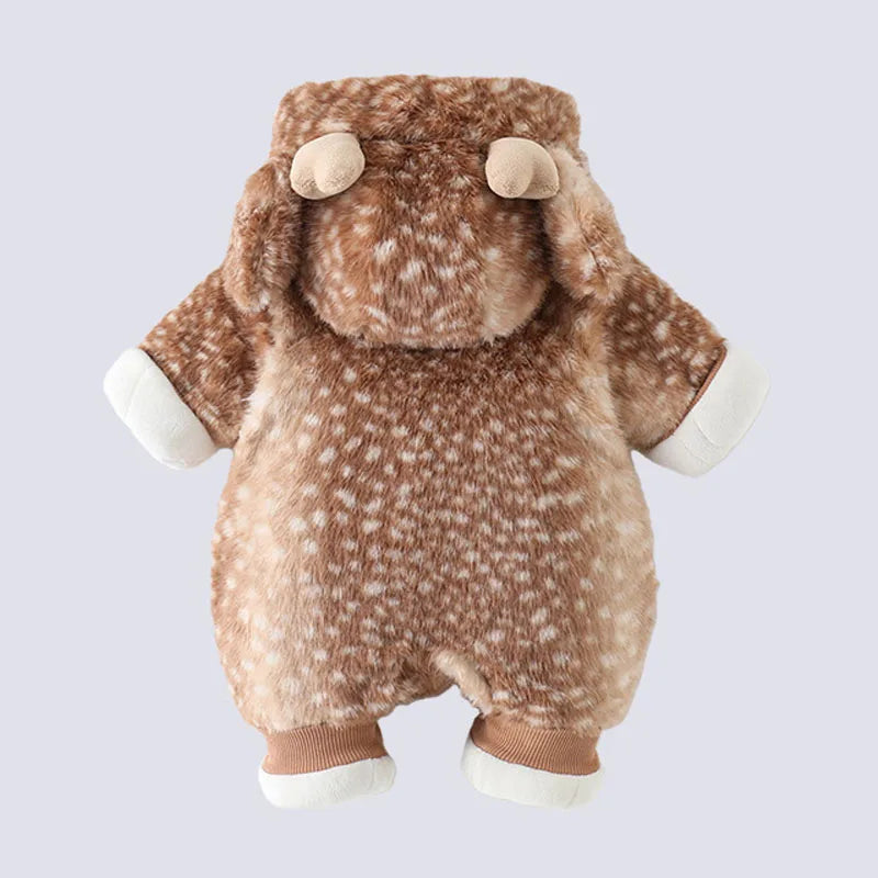 IYEAL  Baby Winter Thick Fleece Jumpsuit Christmas And New Year Jumpsuit Baby Super Cute Cotton Coat Outdoor Warm Jacket