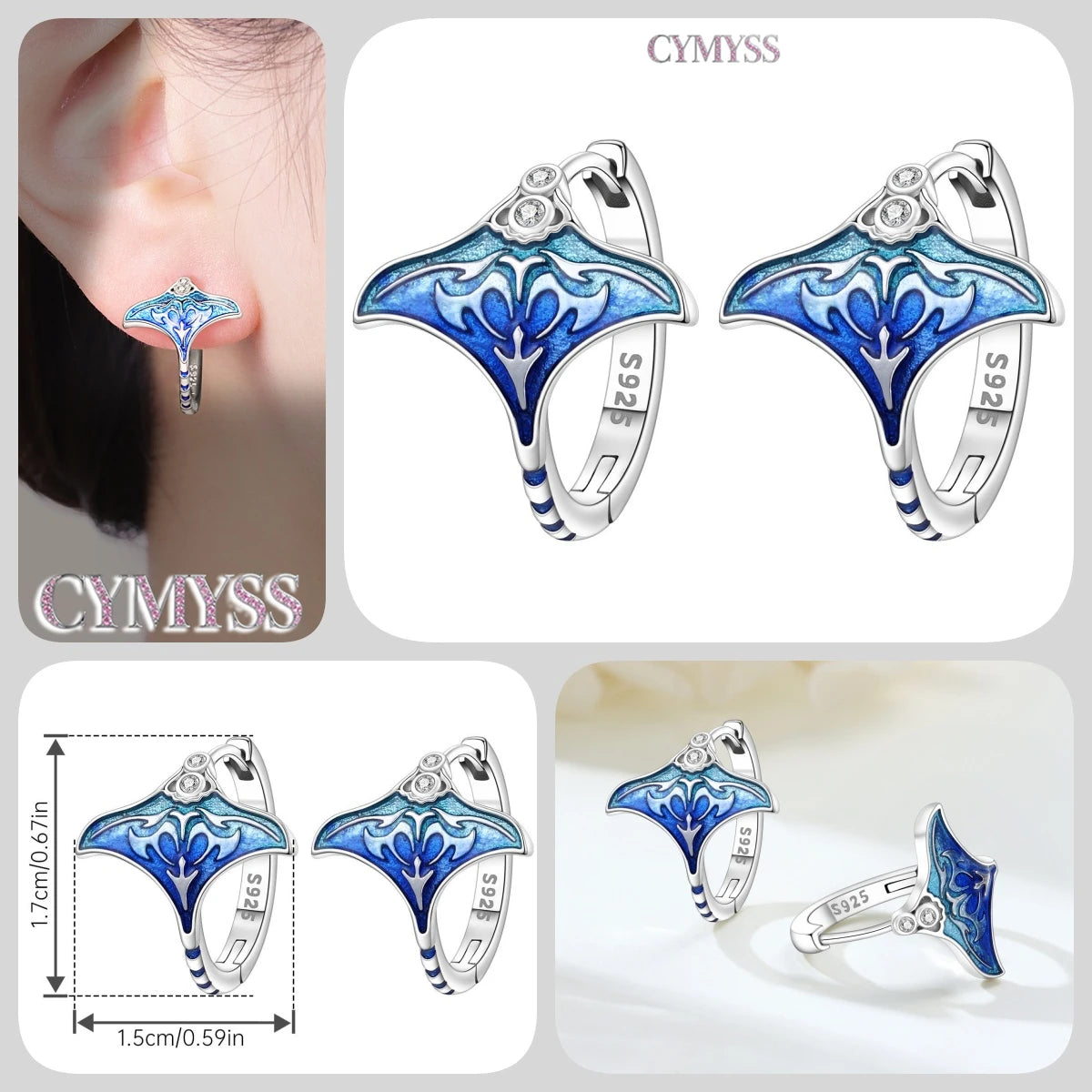 925 Sterling Silver Needle Iris Flower Hoop Earrings for Women Original Elegant Versatile Jewelry Birthday Party Fine Gift 2026