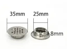 10pcs Round cabinet Air duct Vent Dia.19mm-53mm Steel Louver Mesh Hole plug decoration cover Wardrobe grille ventilation systems