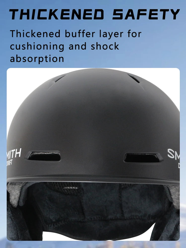 SMITH DRIFT Ski helmet overall molded ABS+PC+EPS high-quality ski helmet, outdoor sports, snowboard and skateboard safety helmet