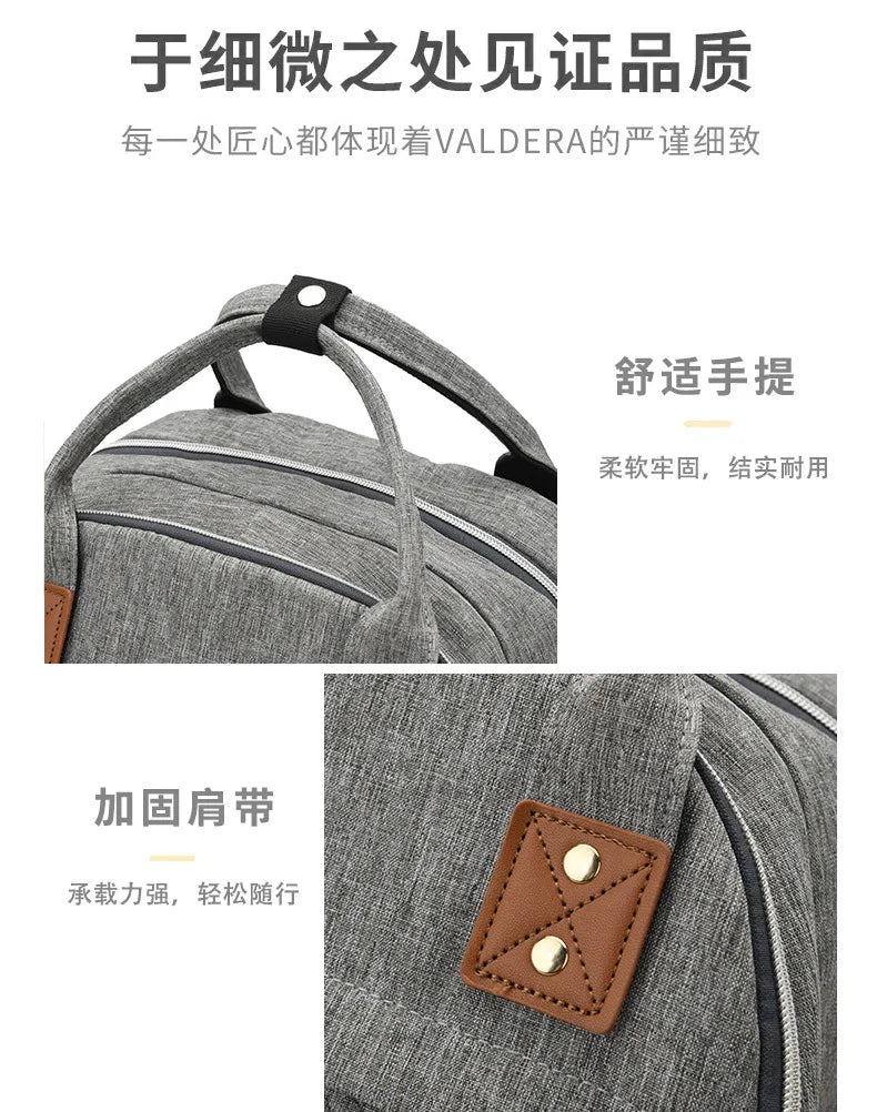 Diaper Bag Backpack for Stroller Waterproof Mummy Large Capacity Outdoor Travel Nappy Maternity Bag with Portable Changing Pad