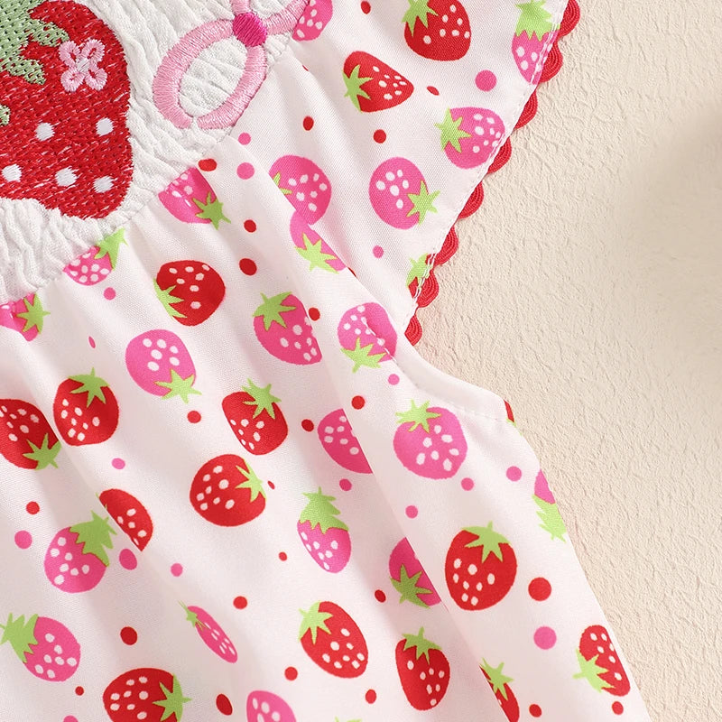 Newborn Baby Girls Watermelon Romper Fly Sleeve Ruffle Rompers Sleeveless Babydoll Collar Bodysuits Summer Clothes