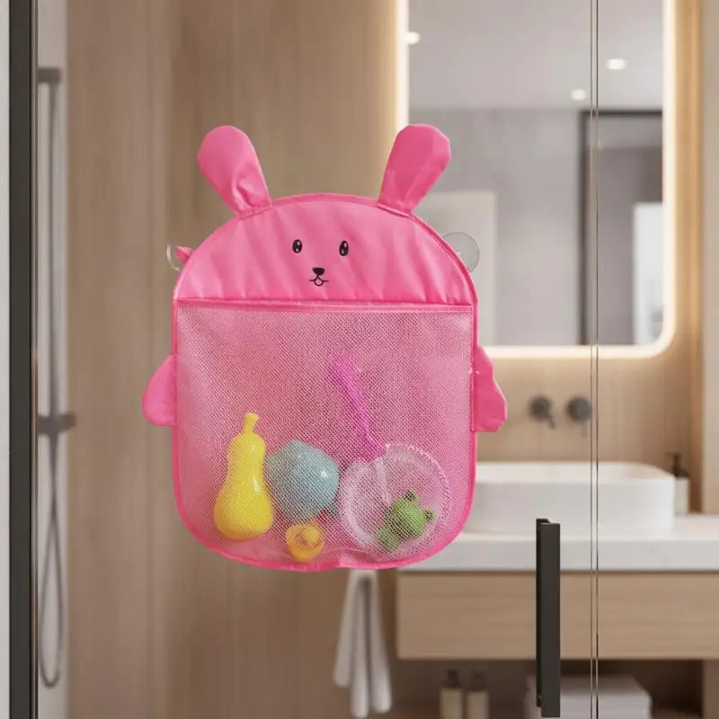 Eco-friendly Baby Bath Toys Storage Bag Strong Suction Cups Quick Dry Mesh Organizer for Toddler Bathtub Play Time