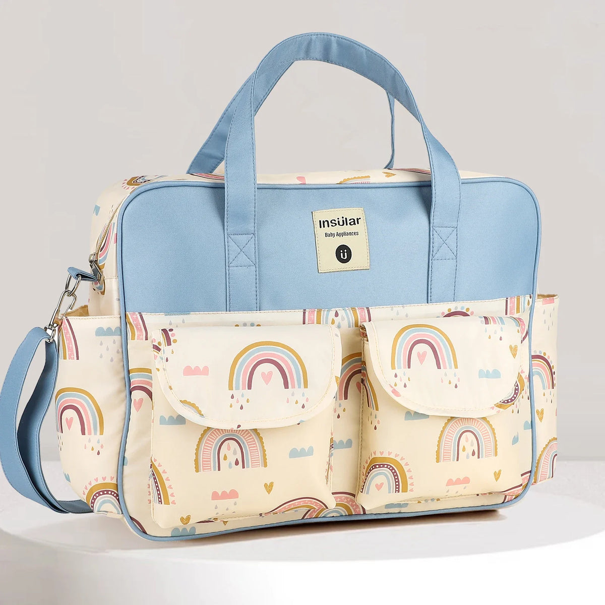 Fashion Mommy Bag Oxford Fabric Go out Cartoon Waterproof Travel Tote Multifunctional Women Handbag Shoulder Bag Large Capacity