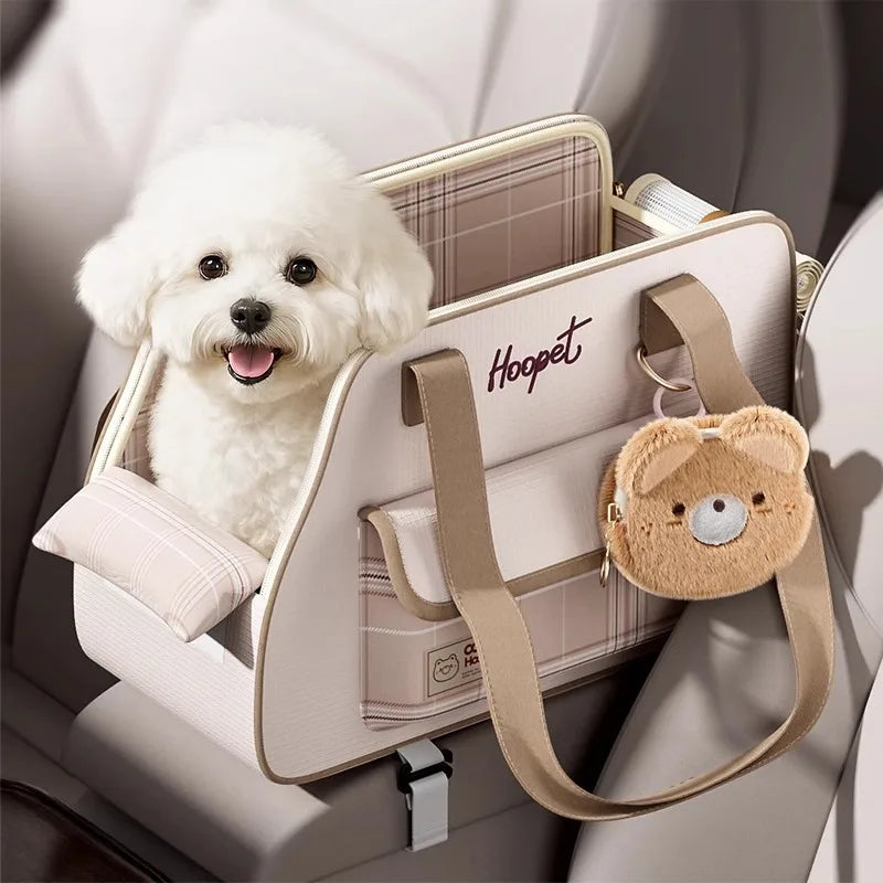 Cute Cartoon Cat Carrier Backpack Portable Pet Outing Bag for Small Cats Dogs Anti Stress Large Capacity Shoulder Crossbody
