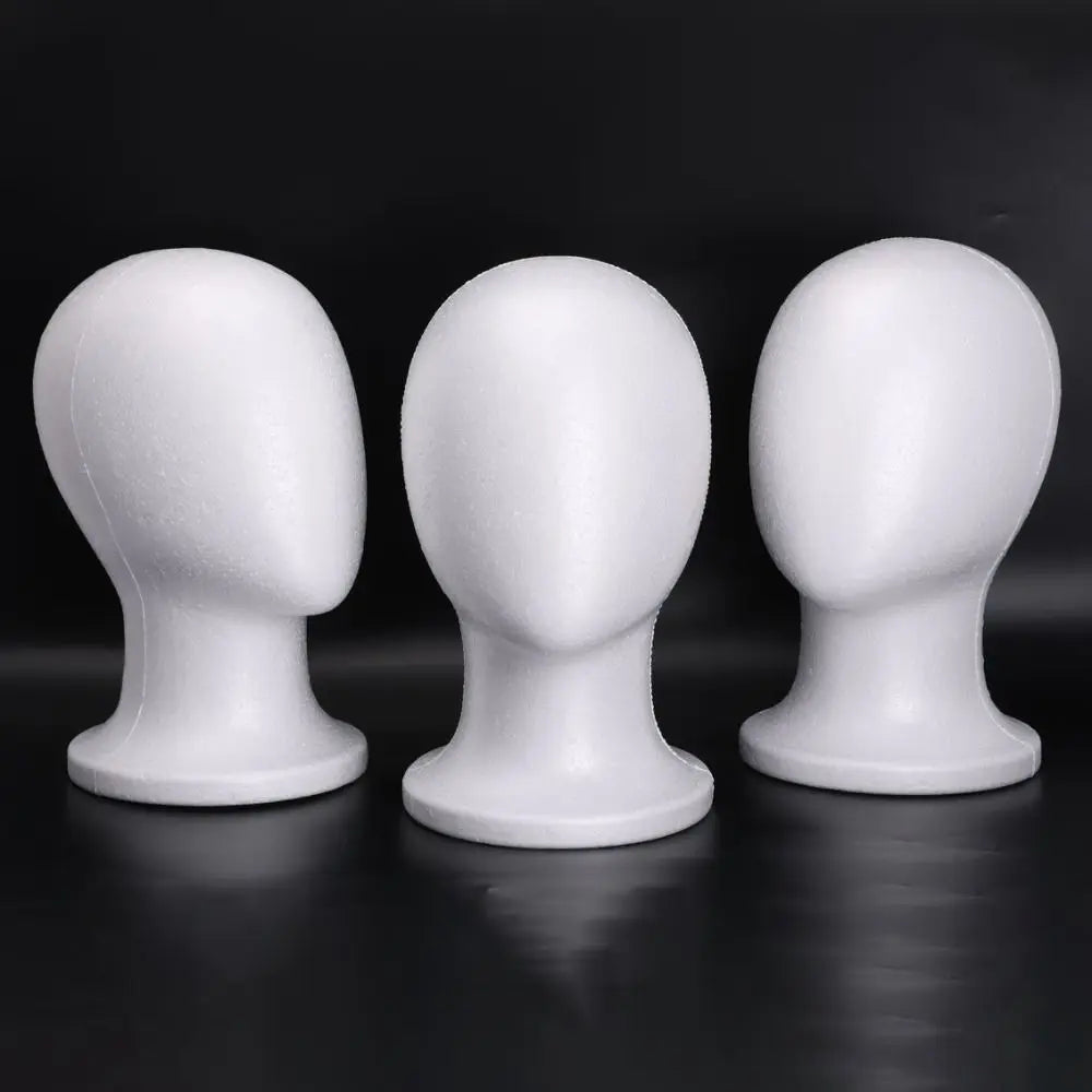 New Stable Foam Mannequin Head Lightweight White Wig Display Stand Jewelry Headwear Display