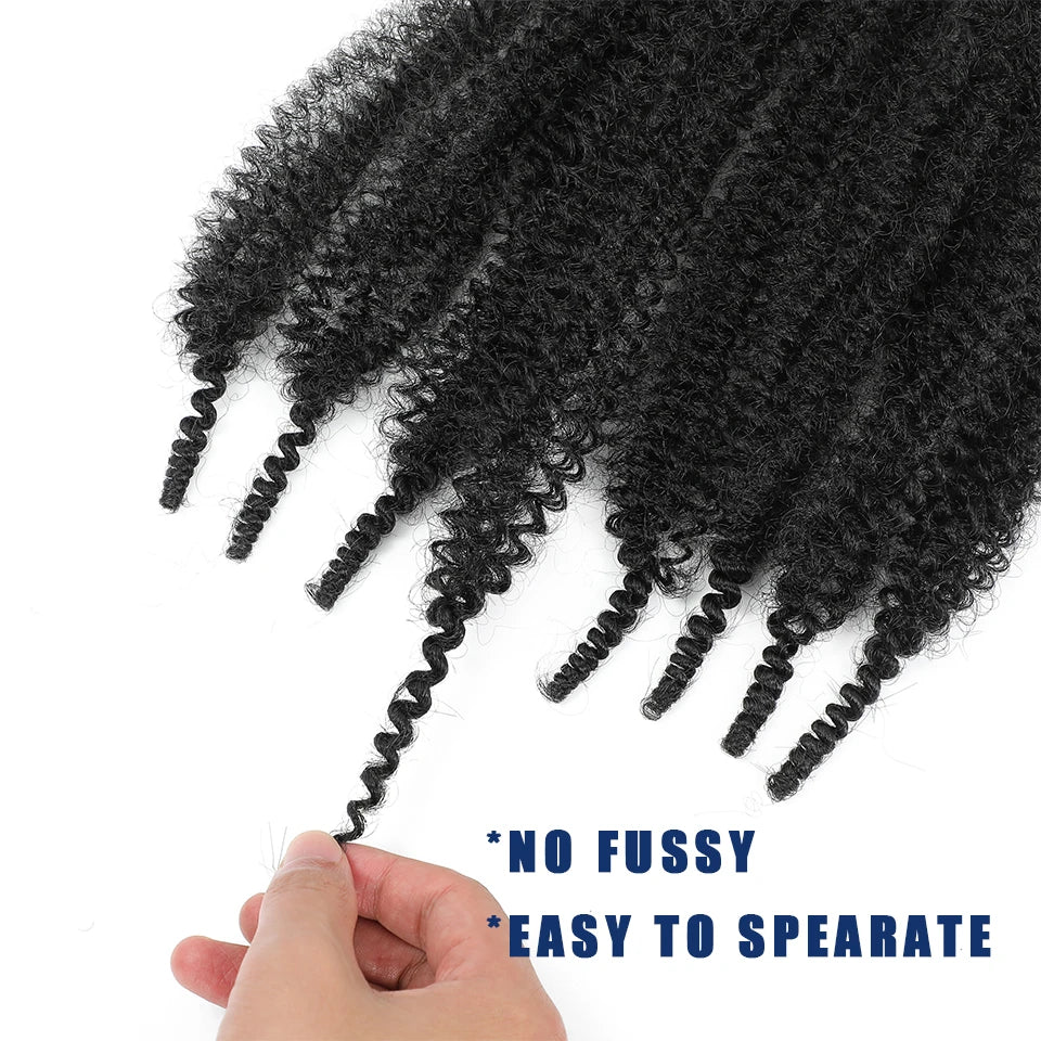 Donghou Ombre Blonde Ginger Afro Twist Hair 350 1B 30 27 613 Bug Colors Springy Twist Braiding Hair for Soft Locs Marley Braids