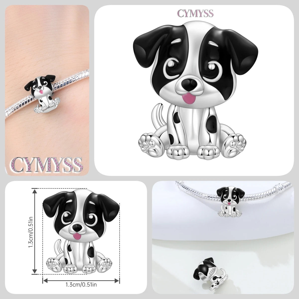 925 Sterling Silver Cute Pet Animal Lion King Pendant DIY Jewelry Beads for Women Bangle Bracelet Necklace Birthday Party Gifts