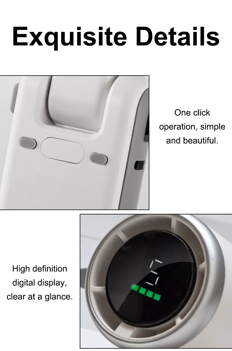 Portable Handheld Electric Fan 5 Speeds Adjustable Turbo 3600MAH Battery Fans LED Display Rechargeable Ice Cooling Personal Fan