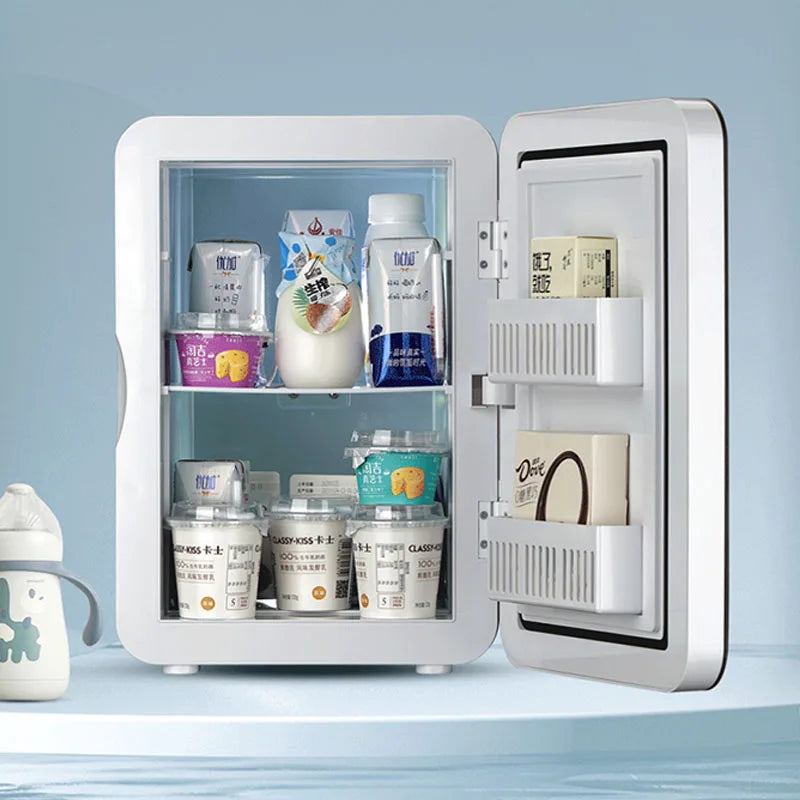 Household 220v 25L Mini Small Refrigerator Small Home Dormitory Car Home Dual-use Student Car System Refrigeration Single Use