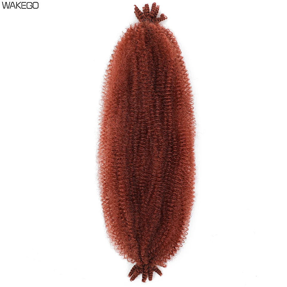 Marley Twist Braiding Hair Ginger Burgundy Ombre Brown Black Springy Afro Twist Hair PreFluffed Spring Twist Kinky Braiding Hair