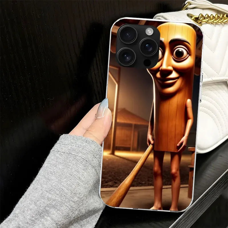Italian Brainrot Animals Case for iPhone 13 12 Mini 11 Pro Max Soft Phone Cover X XS XR 7 SE 8 Plus 6 6S 5 5S Silicone Black Cap