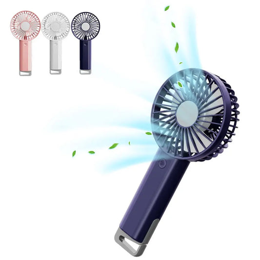 5 Levels Air Cooling Fan with Buckle Portable Handheld Fan LED Screen Outdoor for Home Office Outdoor USB-C Rechargeable Fans