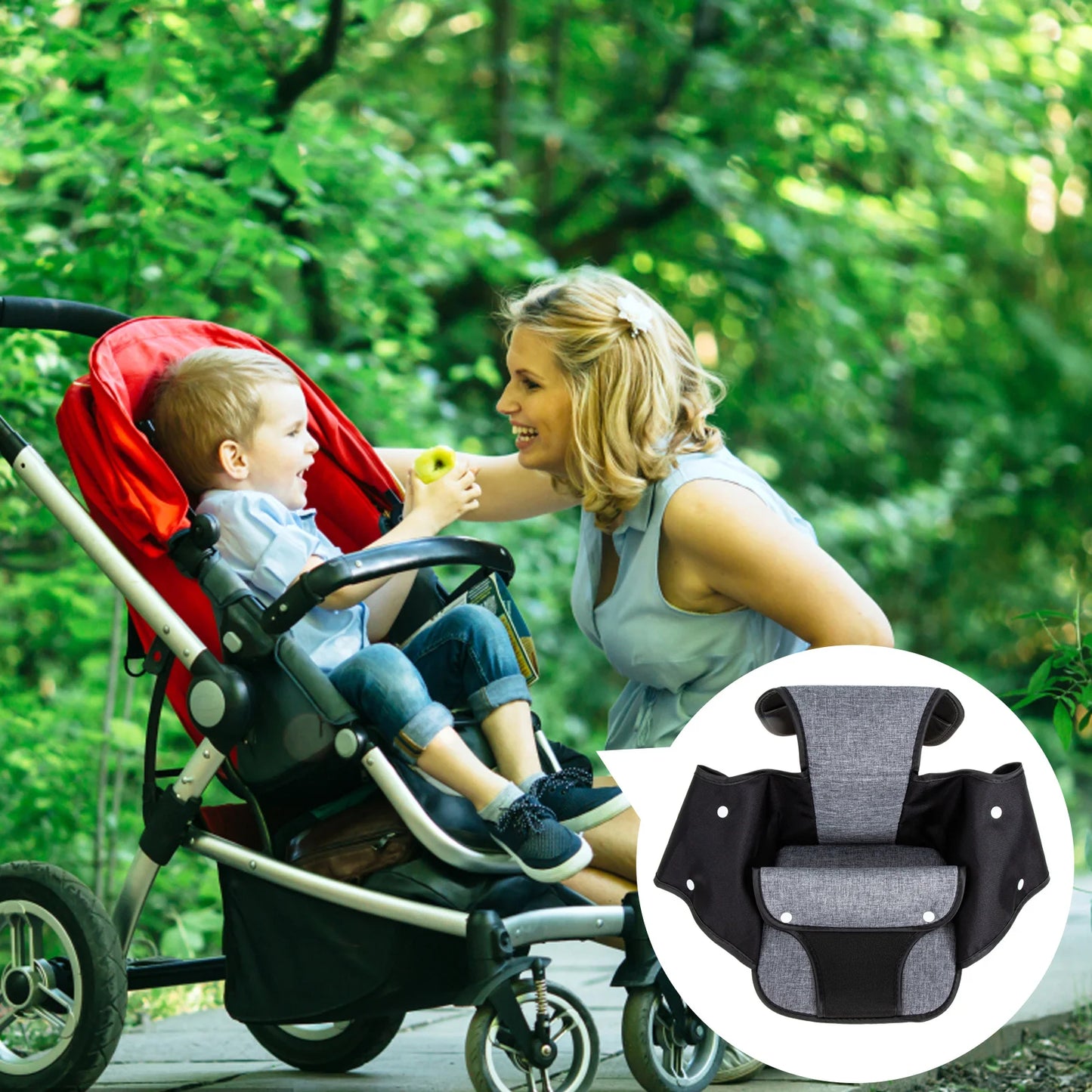 Stroller Cushion for Car Seat Pad Soft Comfortable Easy Clean Large Size Suitable All Strollers Infant Safety Insert