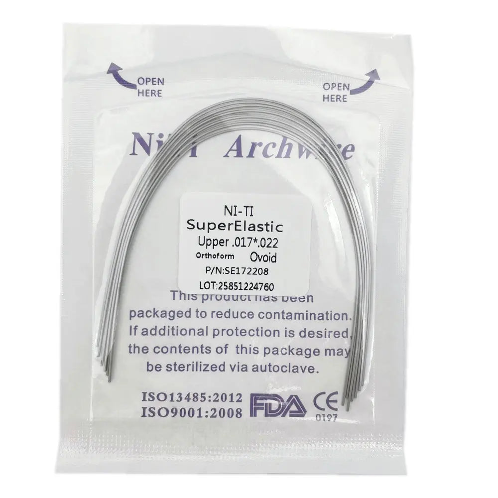 10pcs/pack Orthodontic Dental Super Elastic Oval Form Niti Round/Rectangular Arch Wires Dental Niti Arch Wire Dentist Product