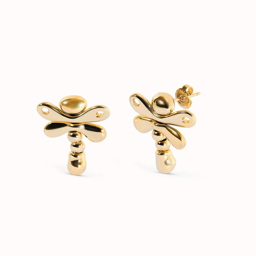 2025 fashion best-selling dragonfly minimalist earrings with a niche artistic retro personality