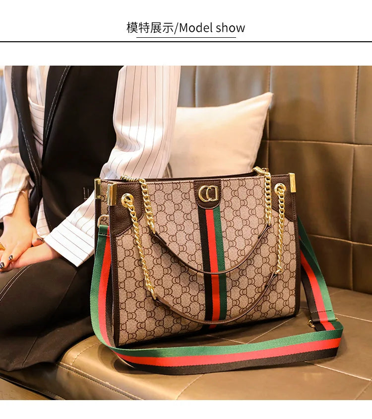 Fashionable Diaper Bag Trendy Crossbody Handbag For Business Women Elegant Leather Classic Designer Paris Style Large Capacity