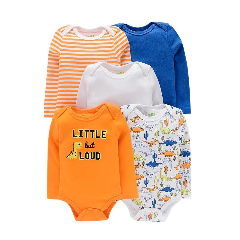 4 Pieces Baby Clothing Infant Bodysuit Long Sleeve High Quality Newborn Clothes Sets Pure Cotton Cartoon Kids Clothing for 0-12M