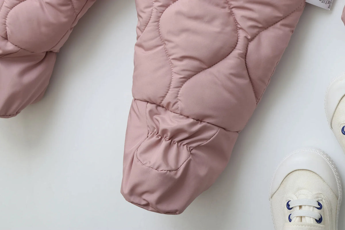 Winter 0-2Y Baby Clothes Thicken Fleece Boys Rompers Toddler Boys Jumpsuits Warm Fur Lining Footies And Vest 2 Pcs Snowsuit