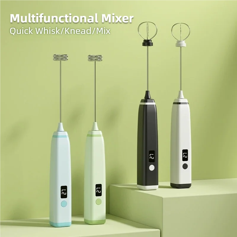 TINSOL Wireless Electric Milk Frother Multi-Function Blender Egg Whisk and Mixer Ideal for Crafting Coffee and Cappuccino Foam