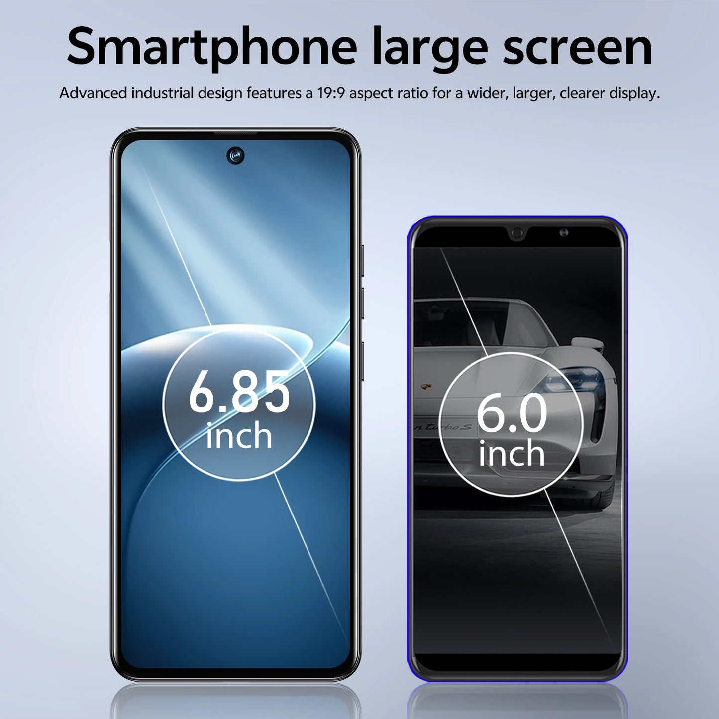 IVMI Global Camon50 Pro Smartphone Android10.0 3GB+16GB 6.85'' Dual SIM GPS Face Unlock 4G Network Curved Screen Mobile Phones