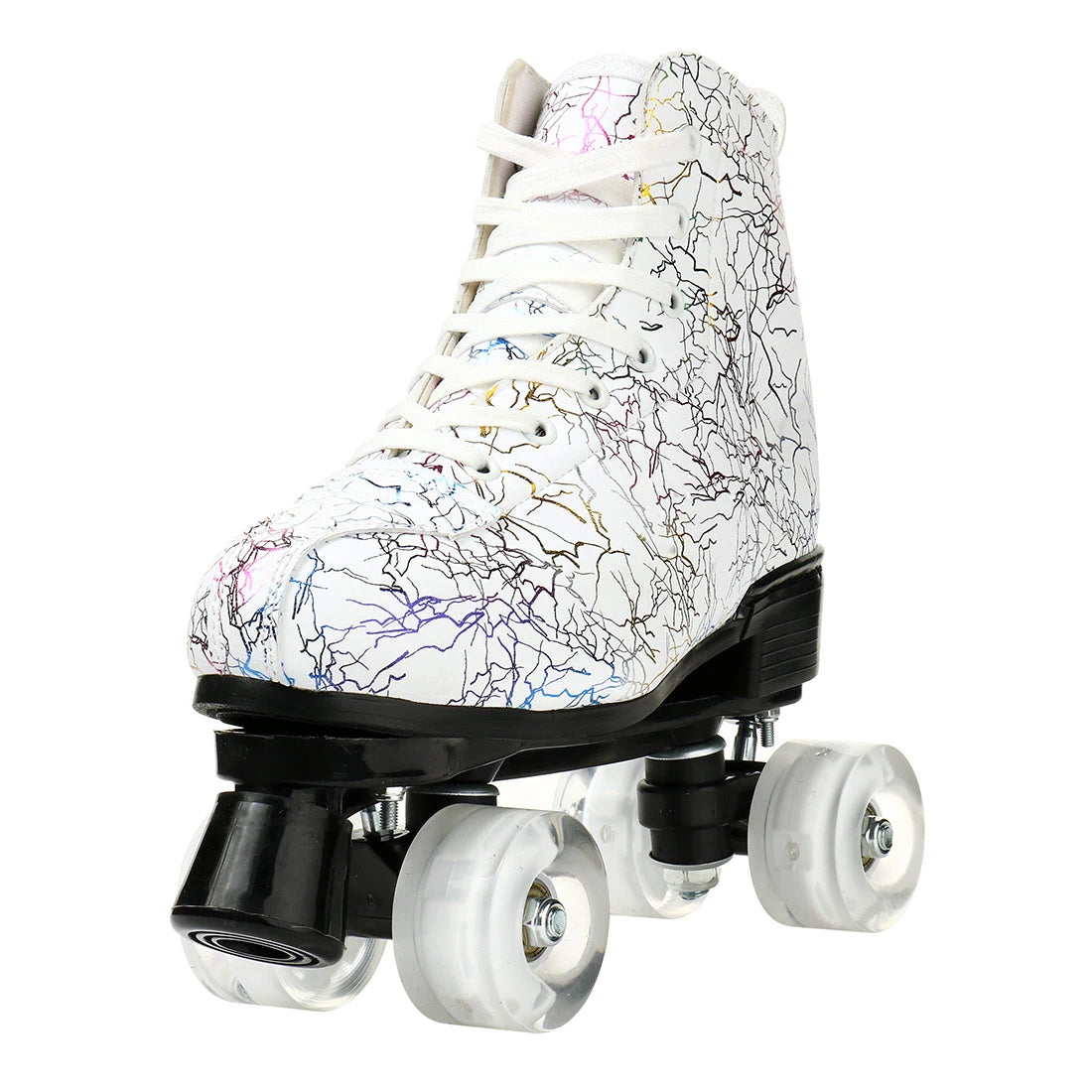 Flashing Quad Roller Skates Adult Flashing 4 Wheels Skates For Women Men Outdoor Sports Ice Skating Rink Quad Sneakers