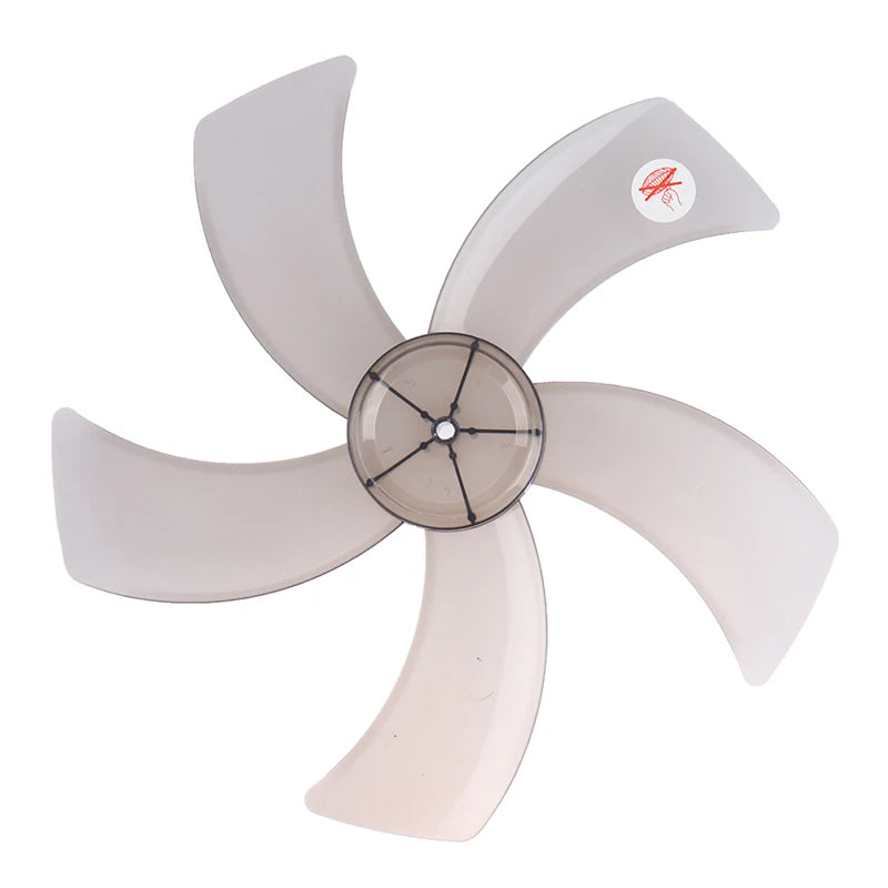 40cm/16inch Plastic Five Leaves Fan Blade For Household Stand/Table Fanner Accessories With Nut Cover For Pedestal Fan