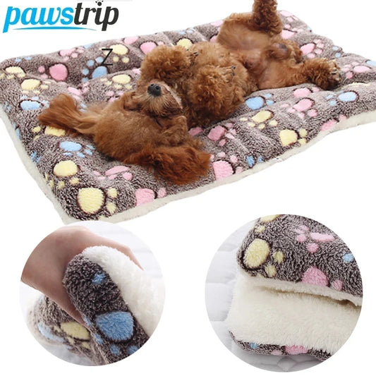 Soft & Warm Thickened Cozy Dog Bed Mat - Winter Cute Print Blanket for Small Medium Large Dogs | Pet Supplies