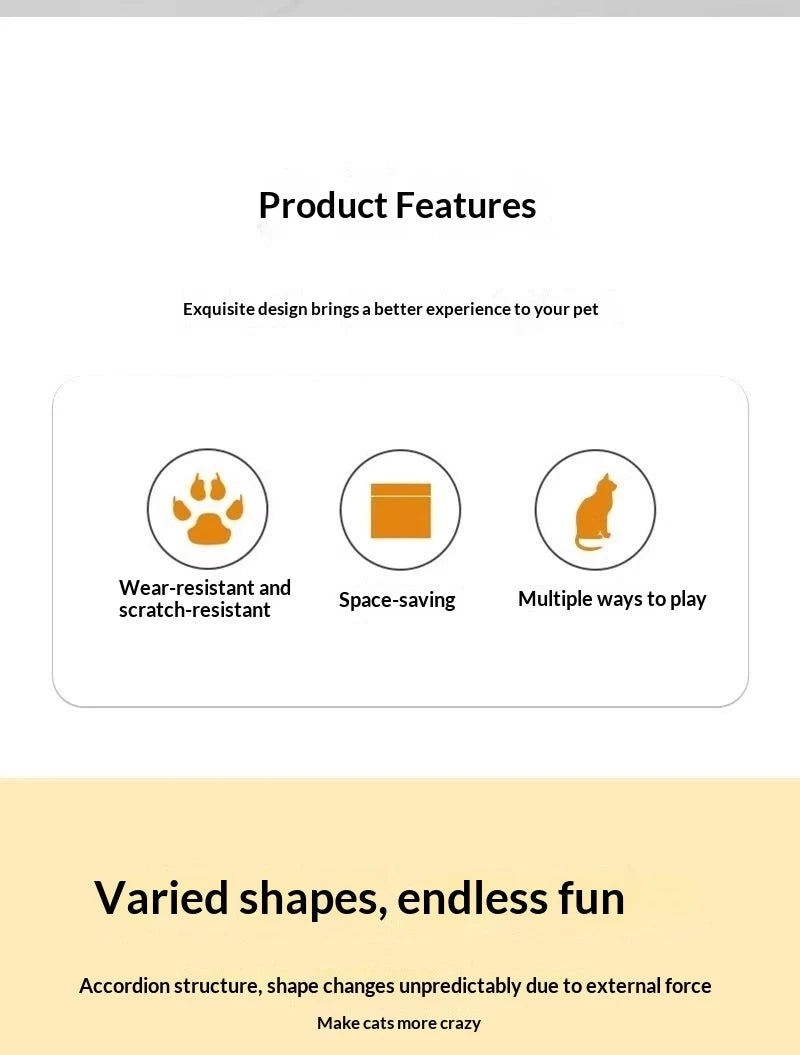 Magic Accordion Cat Scratching Board Nest,wear-resistant And Lint-free,cat Toy For Self-entertainment And Nail Scratching