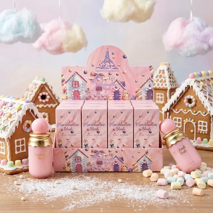 Fashion Elegant Sweet Marshmallow Blush Perfume Eau de Parfum Spray for Women Long Lasting Floral Fruity Gourmand Scent