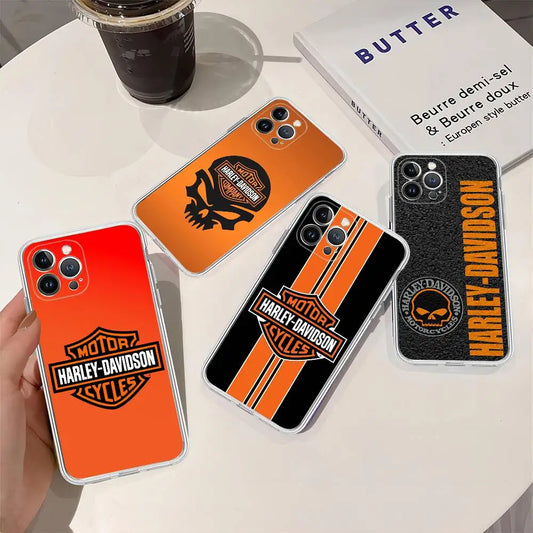 Cool H-Harley Car d-Davidson Phone Case for iPhone 17 16 15 14 13 12 11 Pro Max Plus Soft Cover Personalized DIY