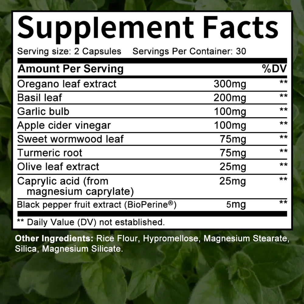 Fungus Eliminator, Toe Nail Fungus Supplement with Wormwood & Caprylic Acid