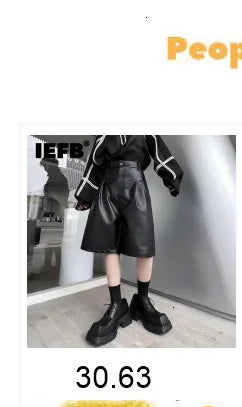 IEFB Workwear Men's Denim Shorts Multi Pocket Wide Leg Baggy Fit Casual Summer Streetwear Casual Cargo Jeans 9X2957