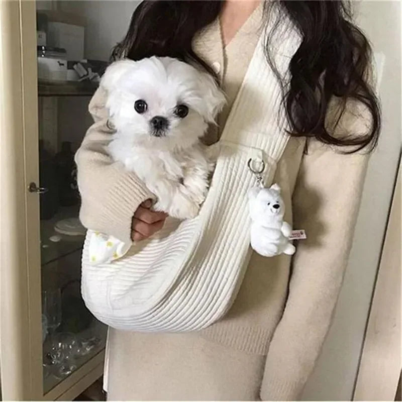 Portable Outdoor Travel Puppy Cat Carrier Crossbody Shoulder/Sling Bag Lightweight Pet Carrying Bag Practical Pet Travel Supplie
