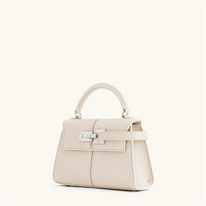 Luxury Elise Mini Square Crossbody Bag: Black Vegan Leather Designer Handbag - High-End Shoulder Purse for Women