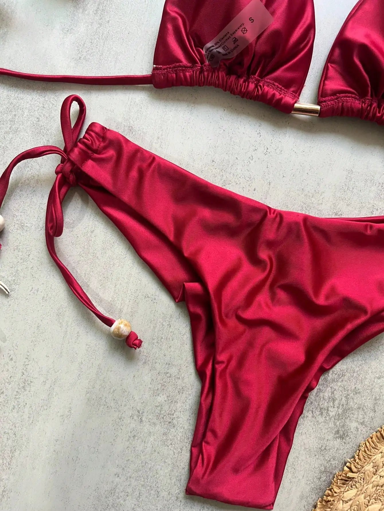2026 Sexy Folds Bikini Set Solid Micro Bikinis Women Swimsuit Female Triangle Swimwear Beach Wear Bathing Suit