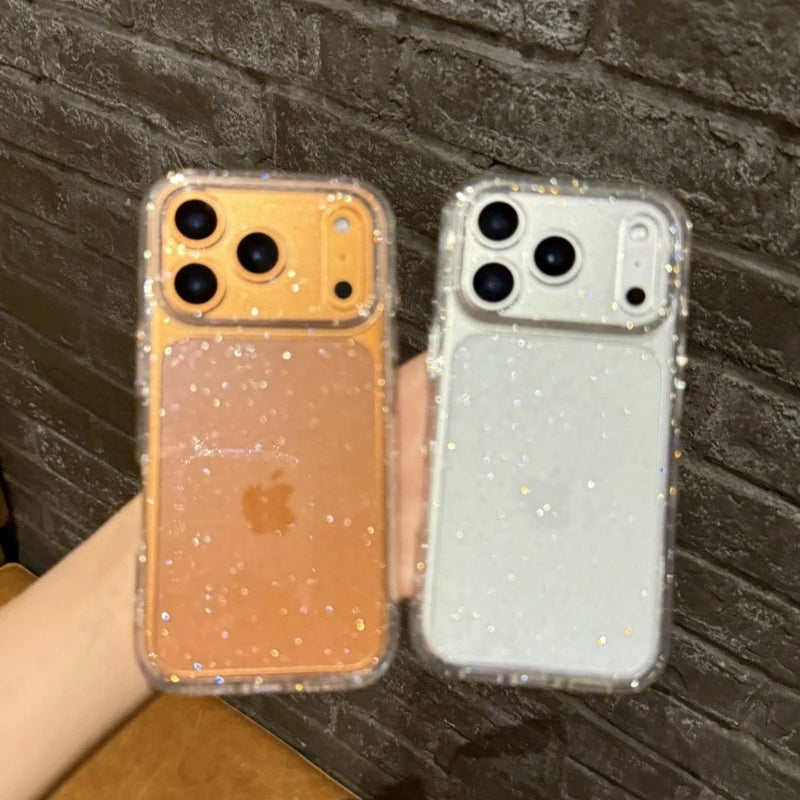 Luxury Soft Silicone Glitter Transparent Phone Case For iPhone  17 Pro Max 11 12 13 14 15 16 Pro Max Air Plus Clear Bumper Cover